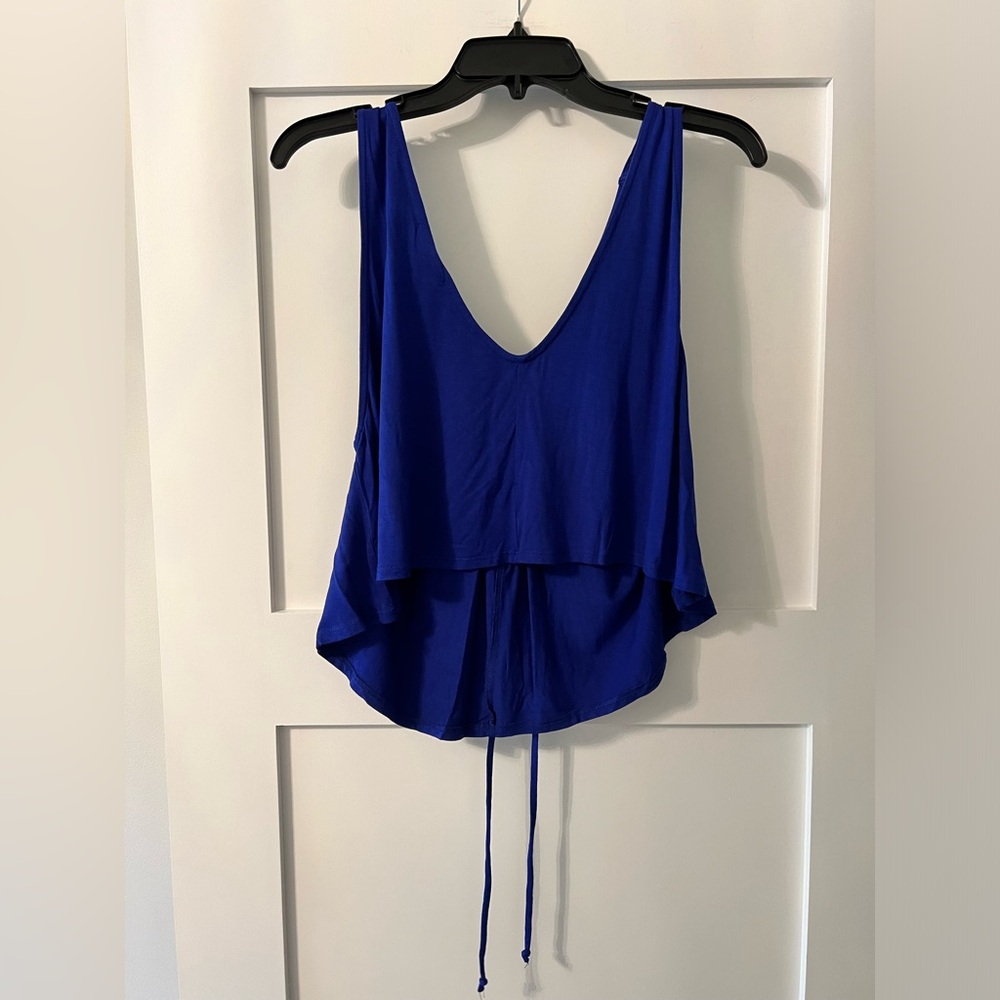 Lucy Love “Lace-Up Swing” Tank – Royal Blue, Size M - Picture 3 of 6